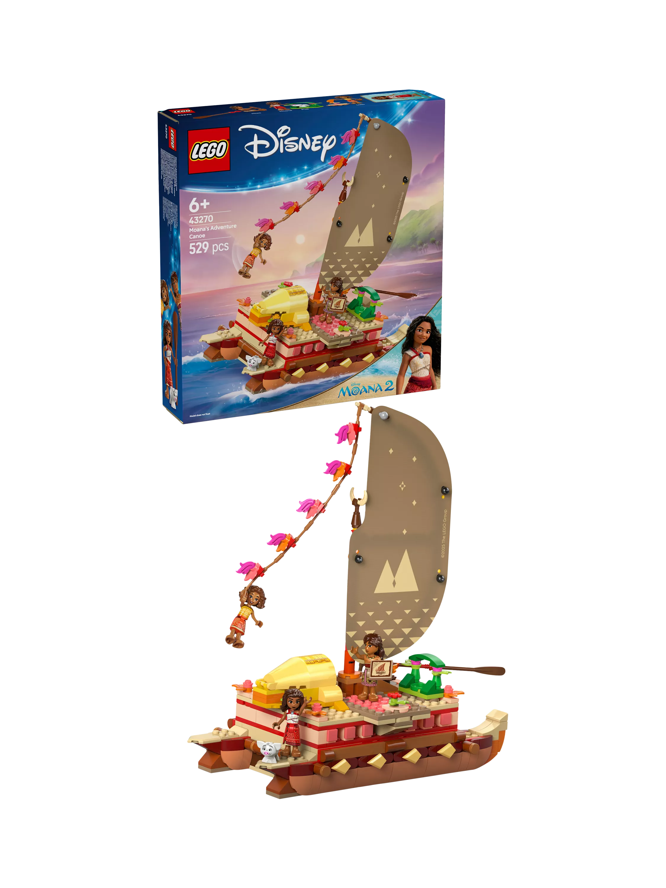 LEGO Disney 43270 Moana's Adventure Canoe