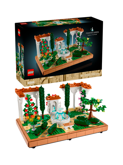 LEGO Icons Fountain Garden Home Decor Set for Adults 10359, Multi