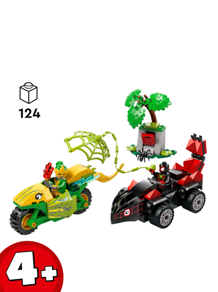LEGO Marvel Spidey And His Amazing Friends Spin and Electro Dinosaur Vehicle Chase 11198 - view 2, Multi