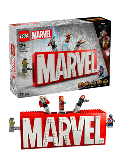 LEGO Marvel: MARVEL Logo & Minifigures Building Toy 76313, Multi