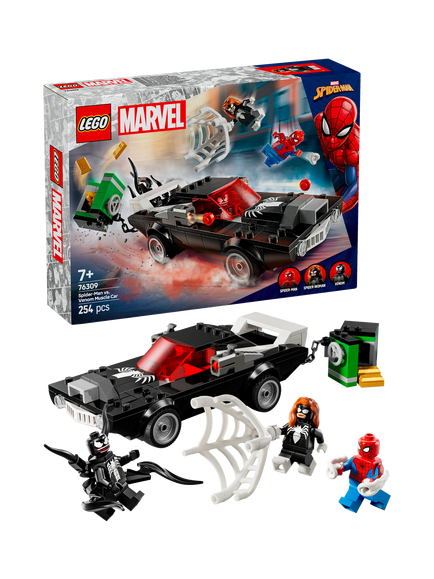 LEGO Marvel Spider-Man vs. Venom Muscle Car Playset 76309, Multi