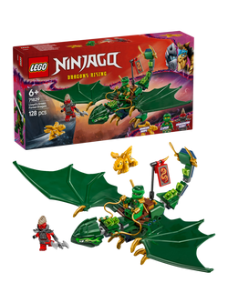 LEGO NINJAGO 71829 Lloyd’s Green Forest Dragon Toy for Kids, Multi