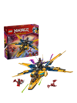 LEGO NINJAGO Ras and Arin’s Super Storm Jet Ninja Toy 71833, Multi