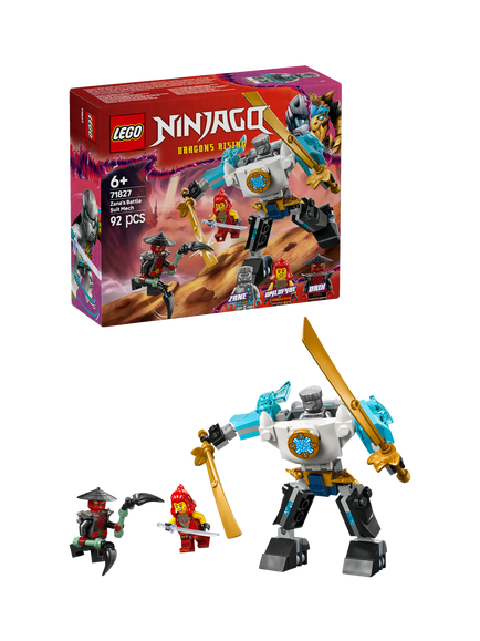 LEGO NINJAGO Zane’s Battle Suit Mech Ninja Toy Set 71827, Multi