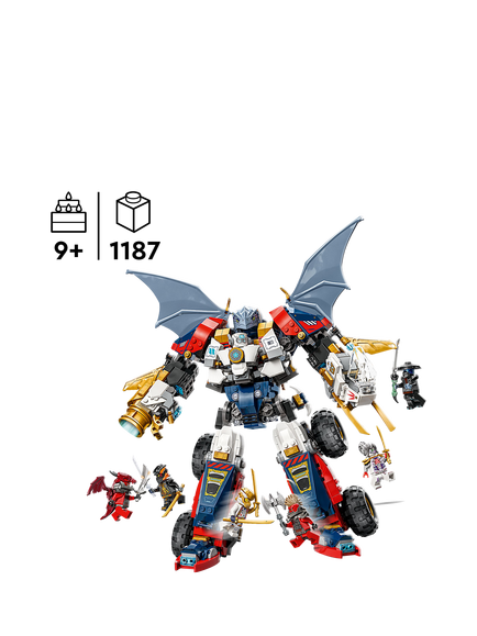 LEGO NINJAGO 71834 Dragons Rising Zane’s Ultra Combiner Mech Building Set - view 2, Multi