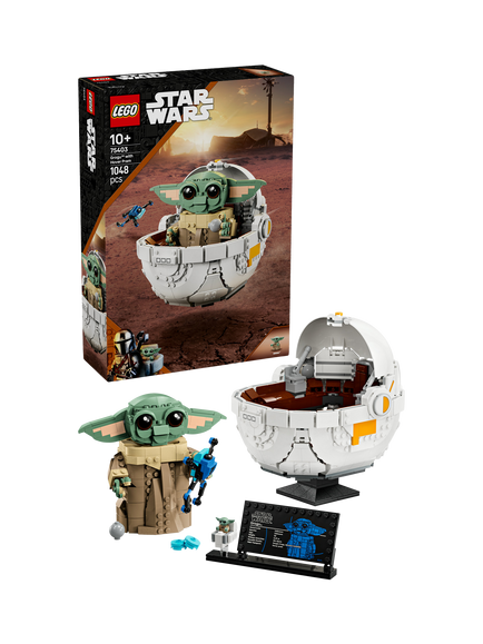 LEGO Star Wars Grogu with Hover Pram Building Toy 75403, Multi