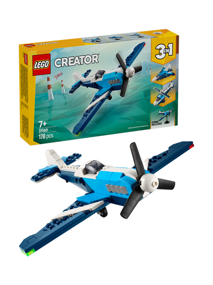 LEGO Creator 3in1 Aircraft: Race Plane Toy for Kids 31160, Multi