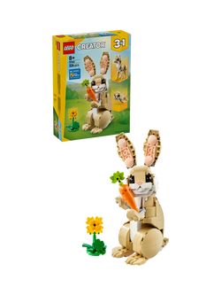 LEGO Creator 3in1 Cute Bunny Toy, Animal Figure Set 31162, Multi