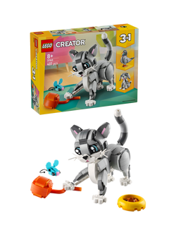 LEGO Creator 3in1 Playful Cat Figure, Toy Animal Set 31163, Multi