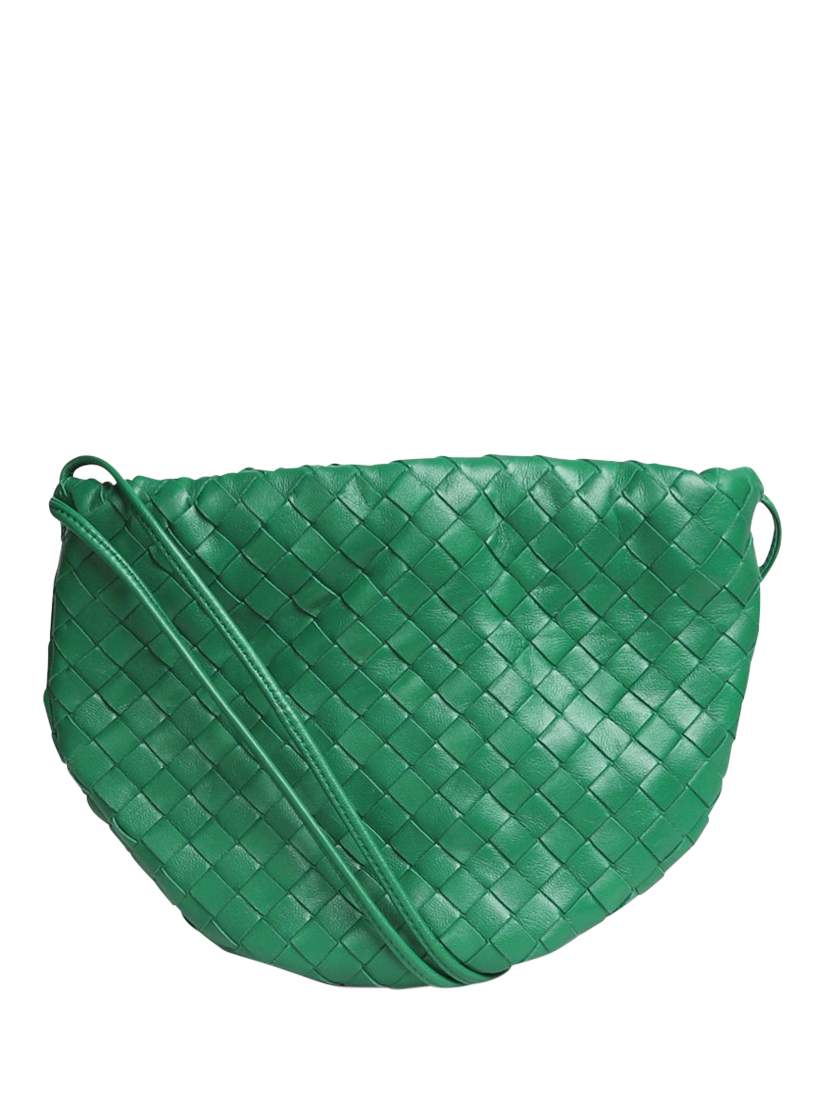 Pre-loved Bottega Veneta The Valve Leather Mini Cross Body Bag, Dark Green