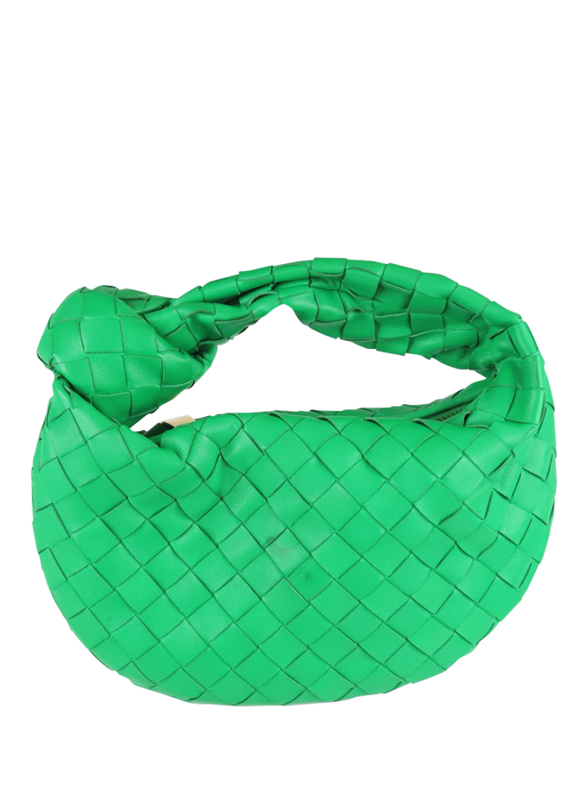 Pre-loved Bottega Veneta Jodie Leather Mini Grab Bag, Green