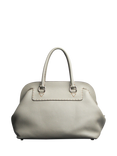 Pre-loved Fendi Leather Zipped Top Handle Grab Bag, Grey