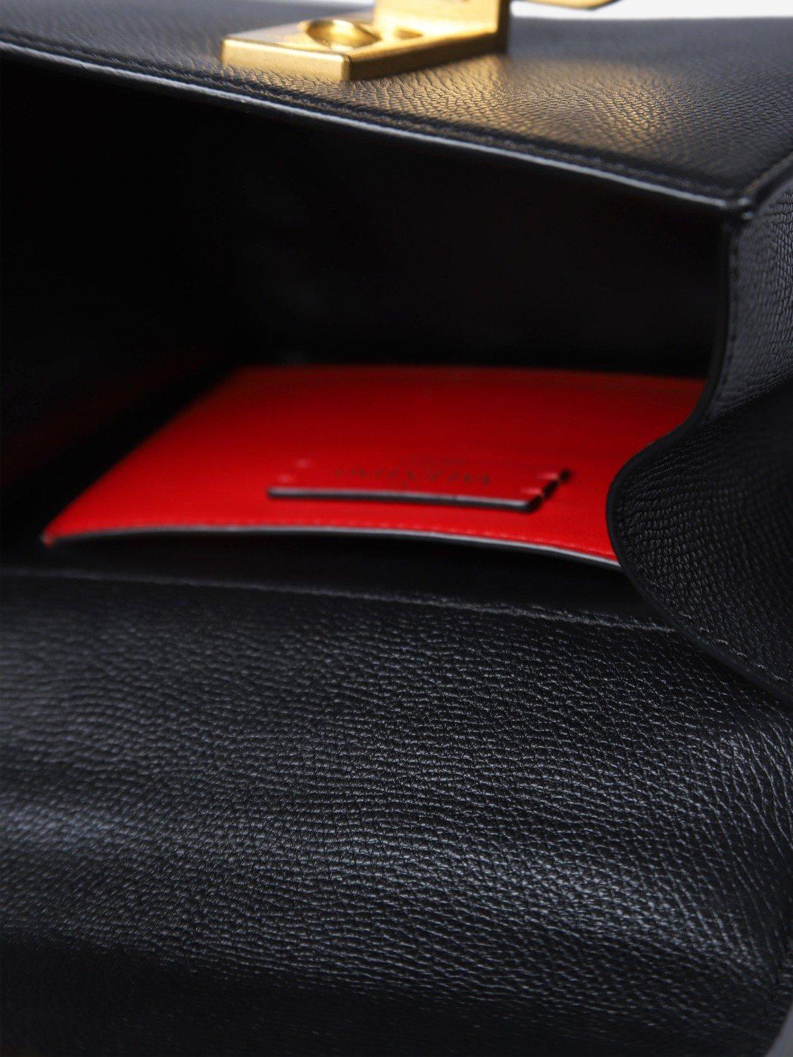 Product image 7 of 10, which shows Pre-loved Valentino VSling Leather Shoulder Bag, Black