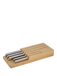 Joseph Joseph Elevate Kitchen Drawer Filled Bamboo Knife Store with 5 Knives