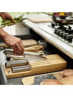 Joseph Joseph Elevate Kitchen Drawer Filled Bamboo Knife Store with 5 Knives - view 2, Bamboo