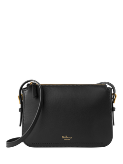 Mulberry Clovelly Micro Classic Grain Leather Pouch, Black
