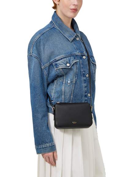 Mulberry Clovelly Micro Classic Grain Leather Pouch - view 2, Black