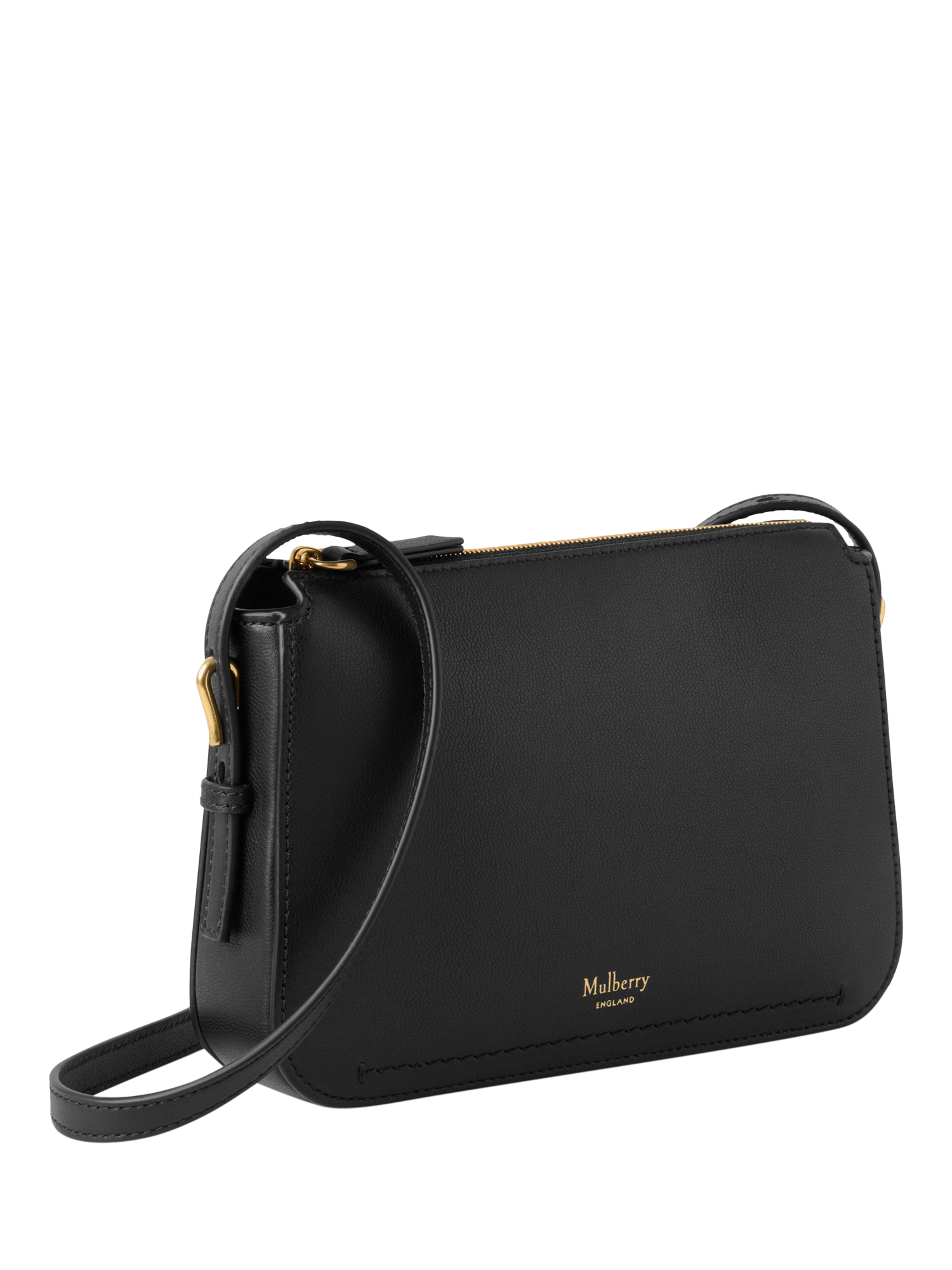 Product image 4 of 5, which shows Mulberry Clovelly Micro Classic Grain Leather Pouch, Black