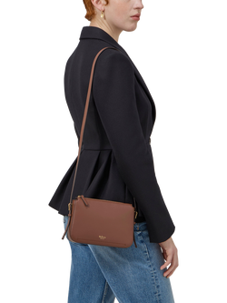 Mulberry Clovelly Micro Classic Grain Leather Pouch - view 2, Bright Oak
