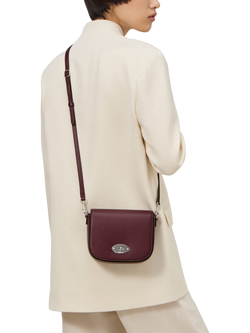 Mulberry Small Darley Classic Grain Leather Satchel - view 2, Black Cherry