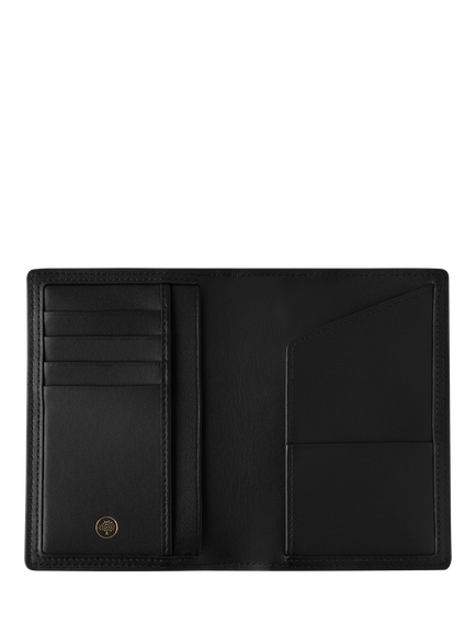 Mulberry Shiny Croc Effect Leather Passport Cover - view 2, Black