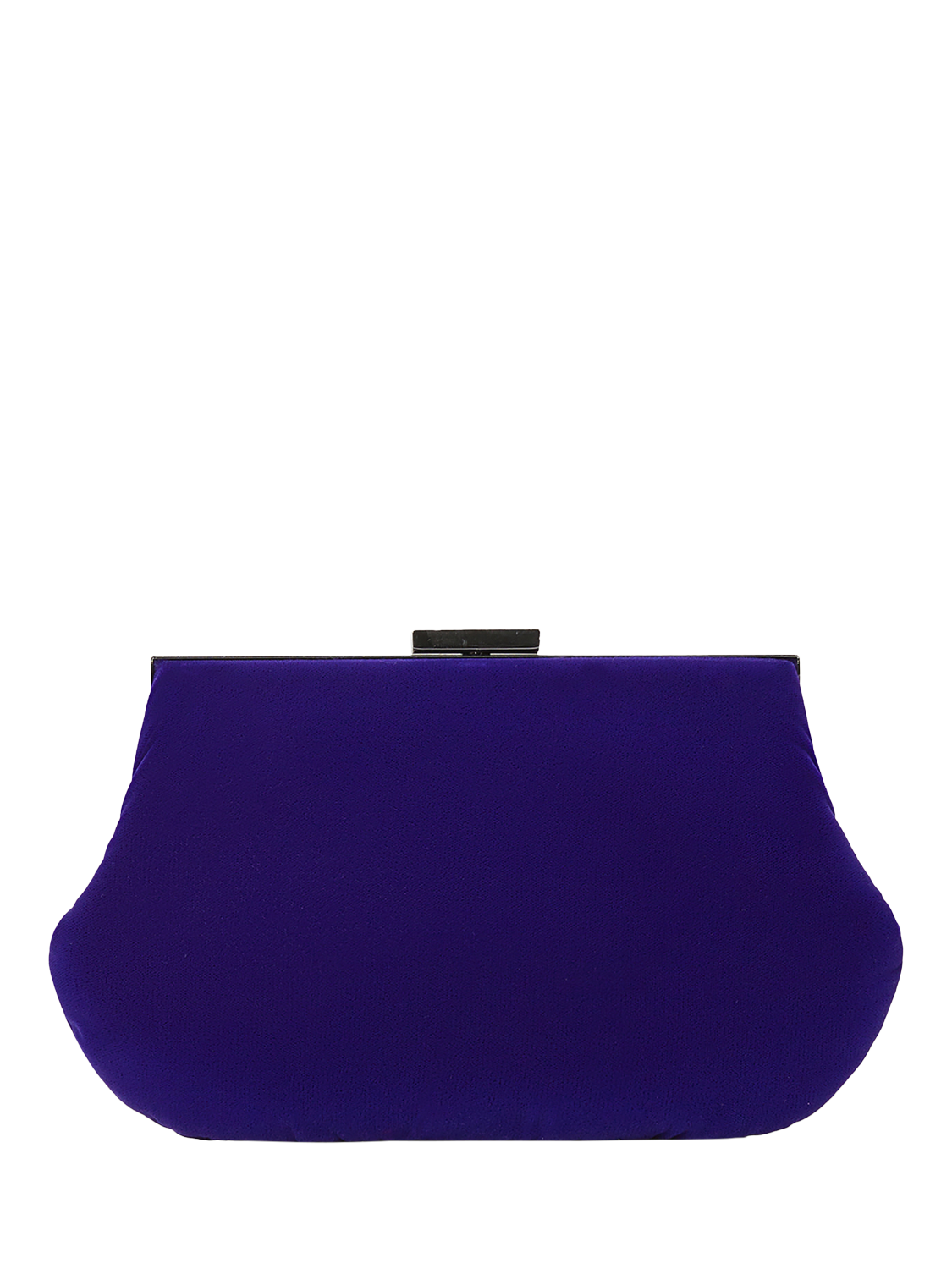 Product image 1 of 5, which shows Jasper Conran London Gaby Velvet Clutch Bag, Purple