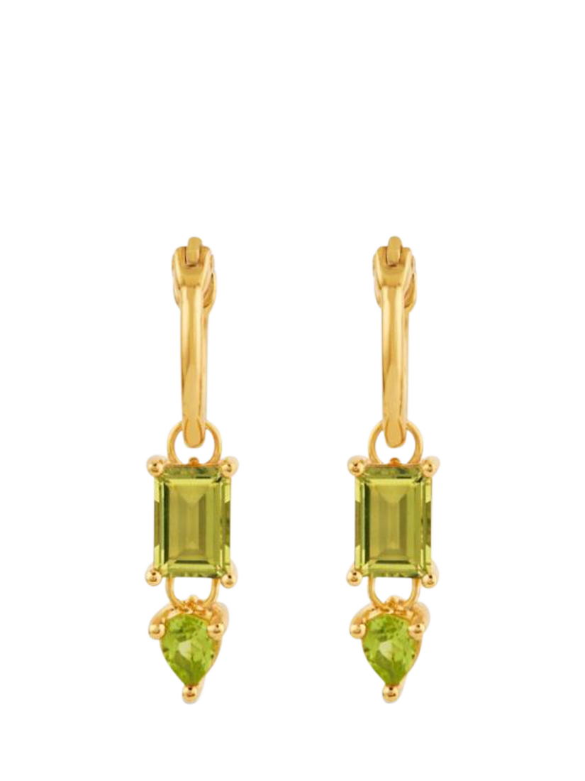Dinny Hall Gemset Quartz and Peridot 22ct Gold Earrings