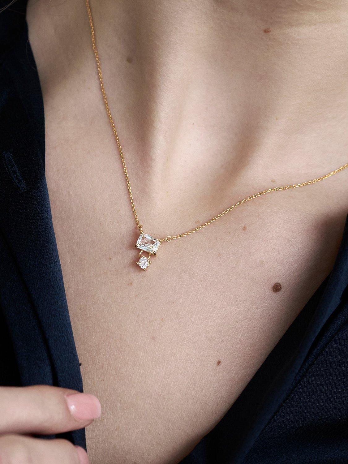 Product image 3 of 4, which shows Dinny Hall Gold Plated Sapphire Gemset Pendant