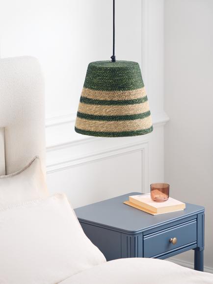 John Lewis Small Woven Jute Pendant Ceiling Light, Natural - view 2, Natural