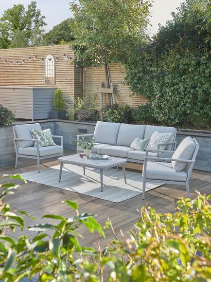 KETTLER Trento 5-Seater Garden Lounge Set, Pebble - view 2, Pebble