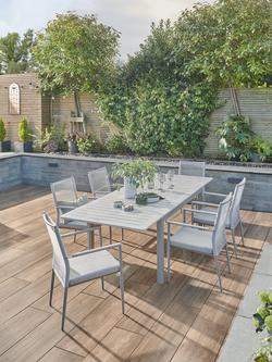 KETTLER Trento Garden Dining Chair, Set of 2, Pebble - view 2, 