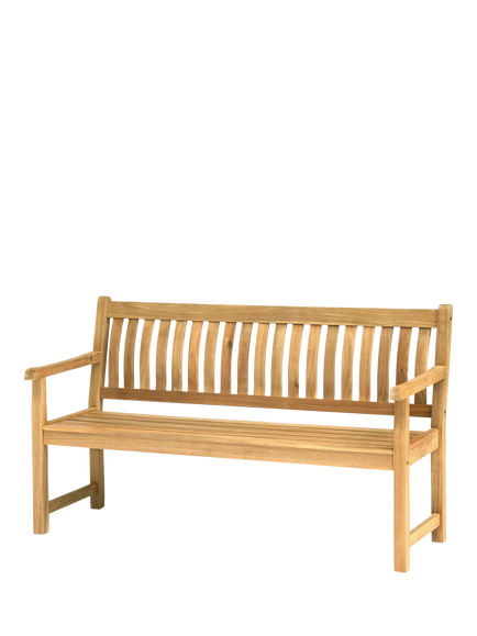 KETTLER Hampton 3-Seater Eucalyptus Wood Garden Bench, Brown