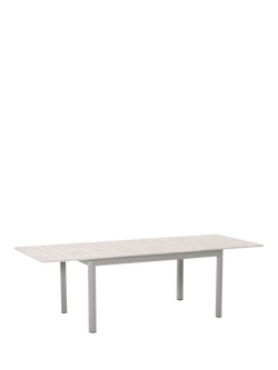 KETTLER Drift Extending Rectangular Garden Dining Table, 100/245cm, Grey, 