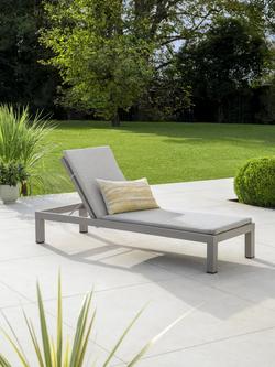 KETTLER Pebble Sun Lounger, Grey - view 2, Pebble
