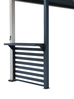 KETTLER Signature Pergola Bar Panel, 150cm, Grey, 
