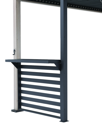 KETTLER Signature Pergola Bar Panel, 150cm, Grey, 