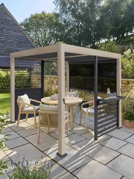 KETTLER Signature Pergola Bar Panel, 150cm, Grey - view 2, 