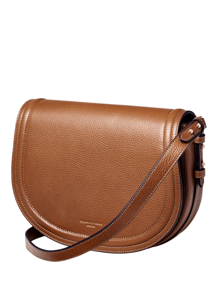 Aspinal of London Stella Leather Satchel Crossbody Bag, Tan - view 2, Tan