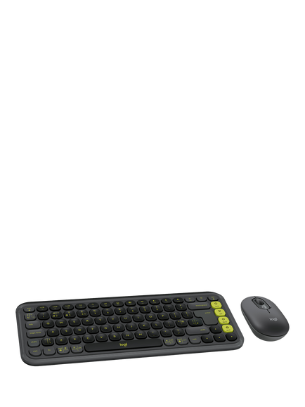 Logitech POP Icon Combo Keyboard & Mouse, Graphite, Graphite