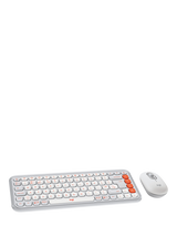 Logitech POP Icon Combo Keyboard & Mouse, Graphite, Off White