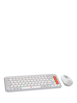 Logitech POP Icon Combo Keyboard & Mouse, Graphite, Off White