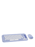 Logitech POP Icon Combo Keyboard & Mouse, Graphite, Lilac