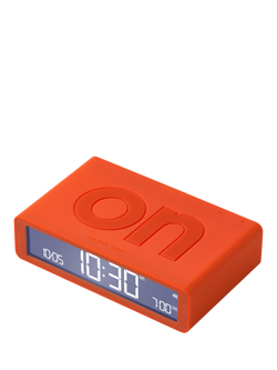 Lexon Flip Classic LCD Digital Alarm Clock, Orange - view 2, Orange