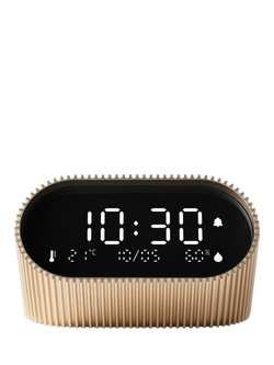 Lexon Ray LCD Digital Alarm Clock, Gold, Gold