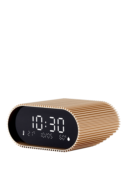 Lexon Ray LCD Digital Alarm Clock, Gold - view 2, Gold