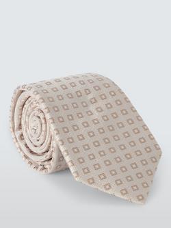 John Lewis Silk Square Tie, Champagne
