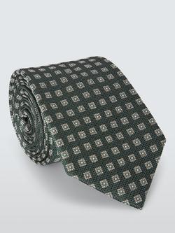 John Lewis Silk Square Tie, Green