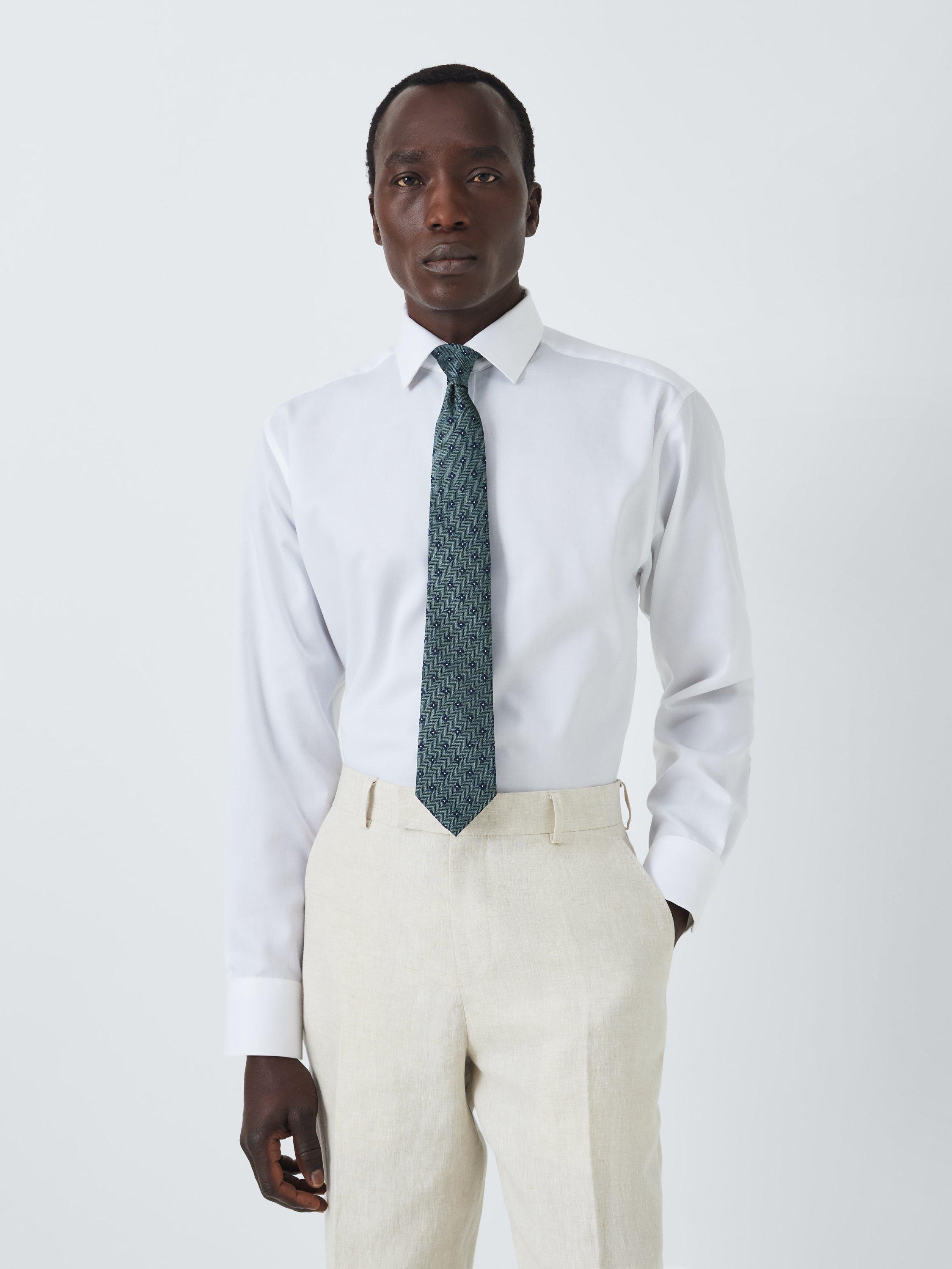 Product image 2 of 4, which shows John Lewis Silk Herringbone Floral Tie, Teal