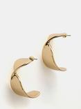 Mint Velvet Twist Hoop Earrings, Gold