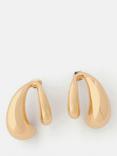 Mint Velvet Double Teardrop Earrings, Gold